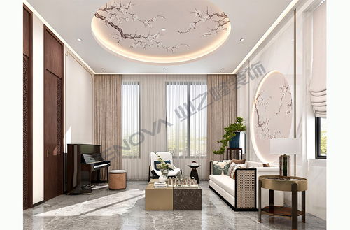 新中式风韵 中海九号公馆556平米别墅装修效果图解析